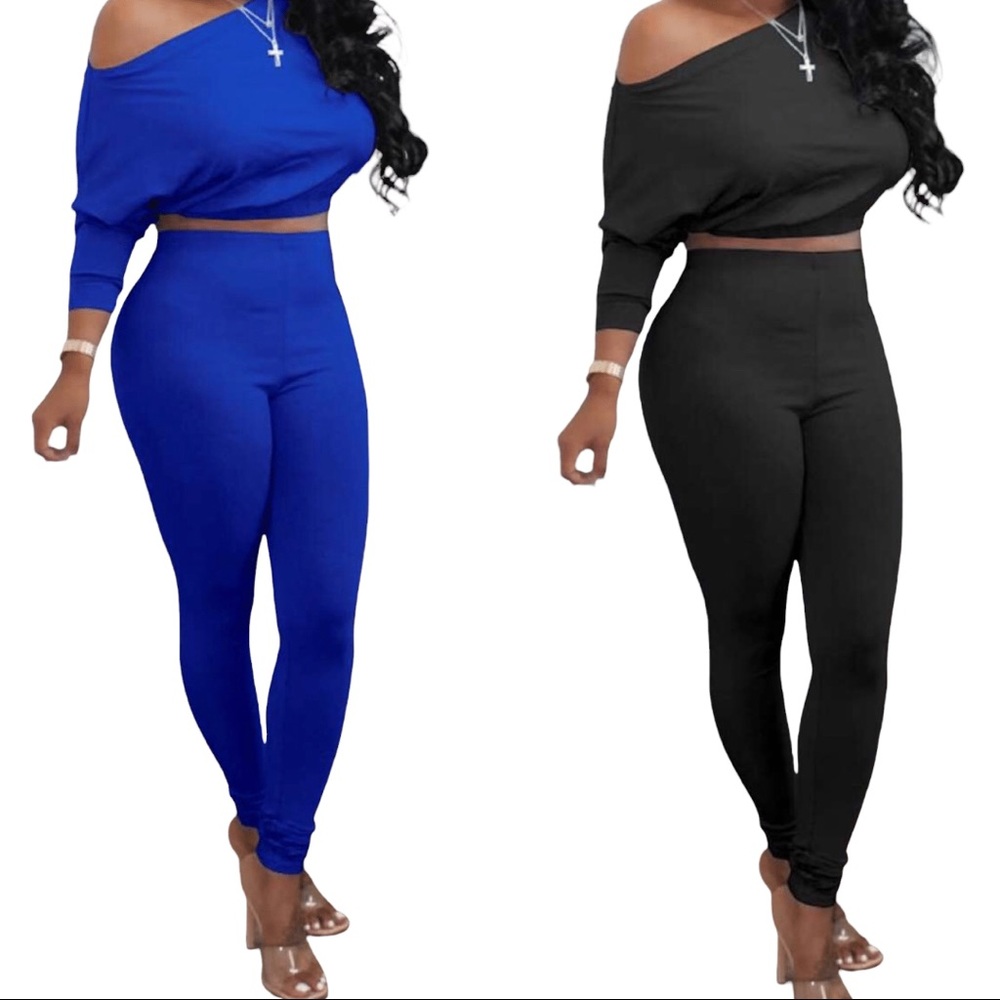 Two- piece crop top and legging set
